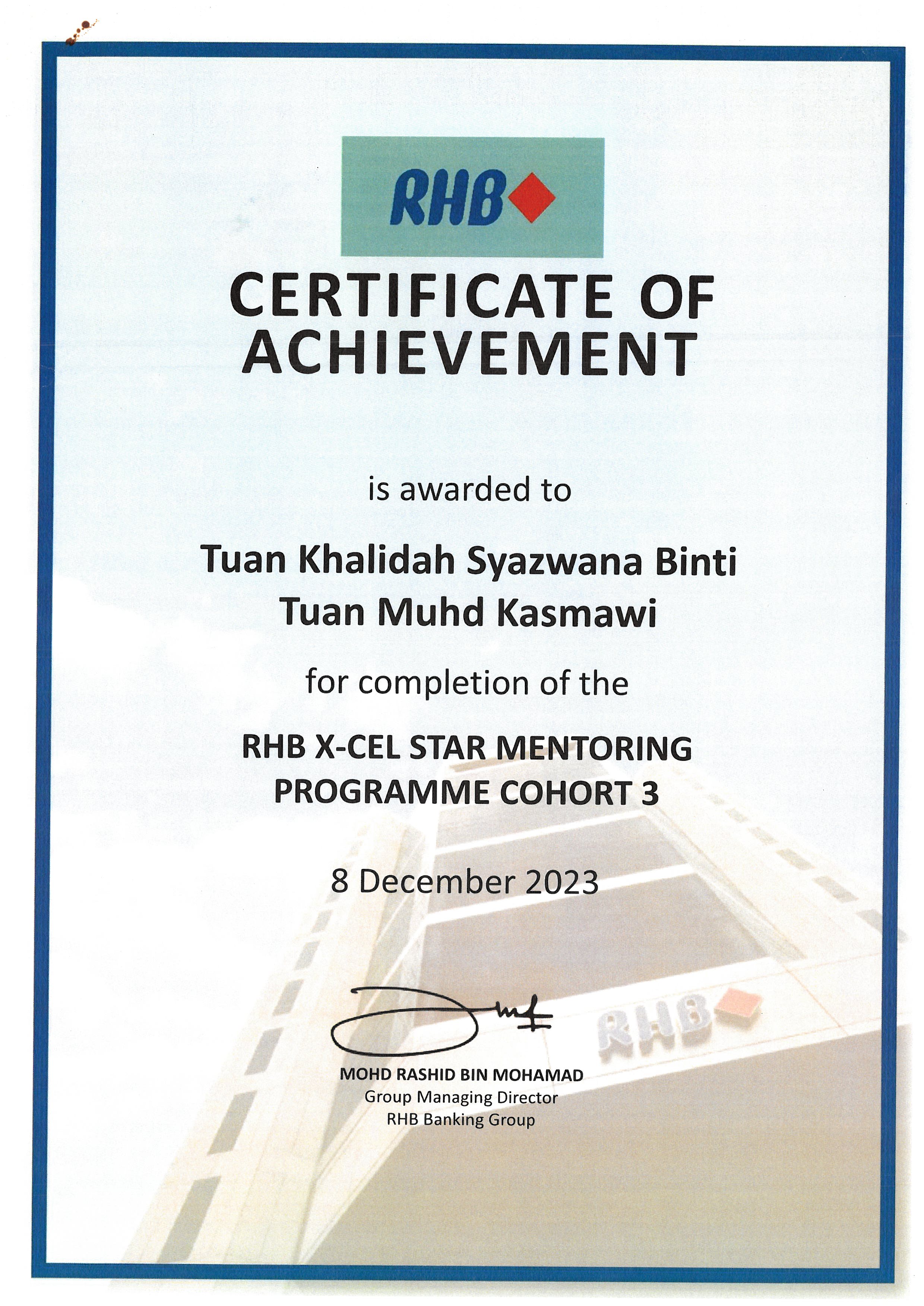 RHB Mentoring Graduation