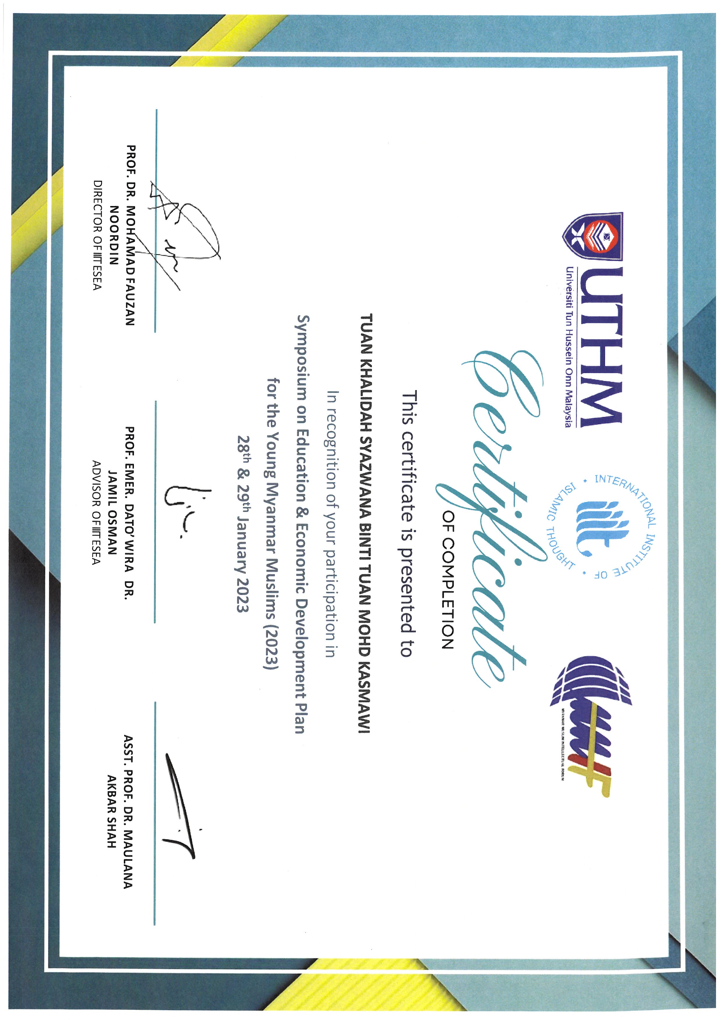 Certificate