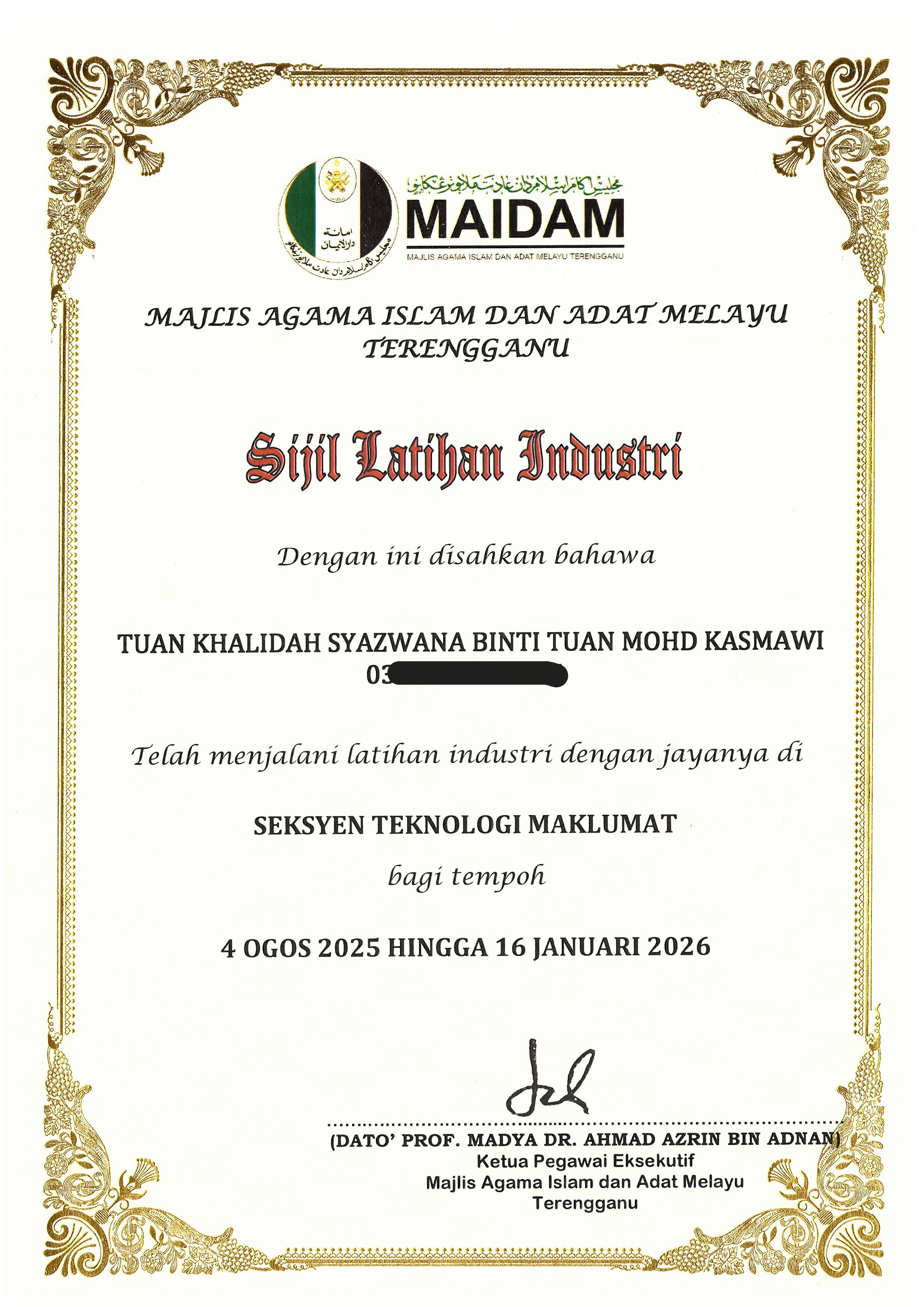 Certificate